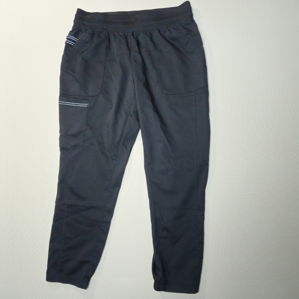 Dickies Revolution Scrub Pants Black Petite M‎ Jogger Cargo Pockets Pull On